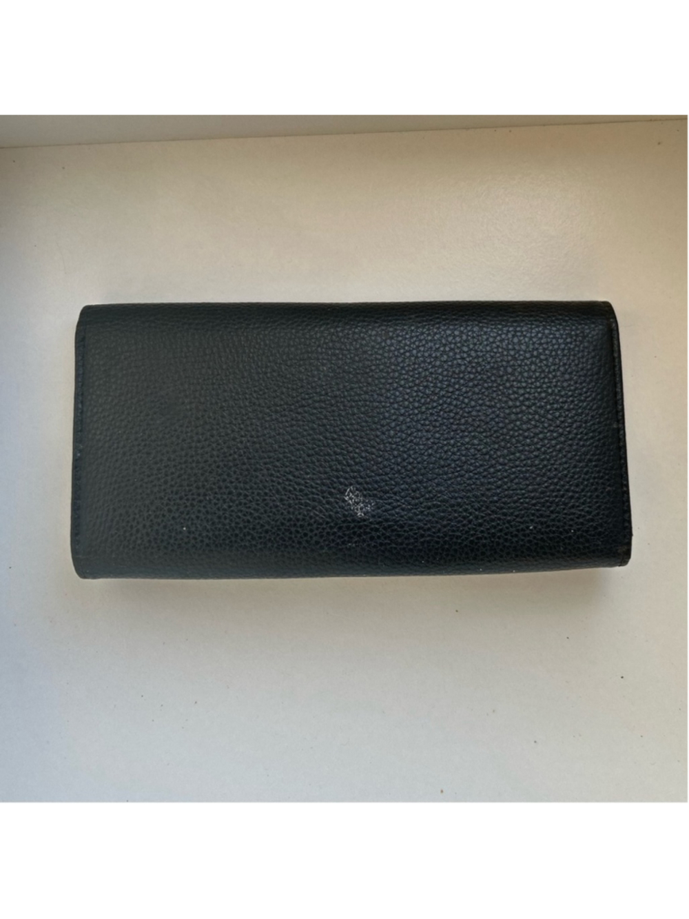 Vintage Chanel CC Logo Black Caviar Leather Wallet Designer Authentic Trifold - Picture 2 of 13